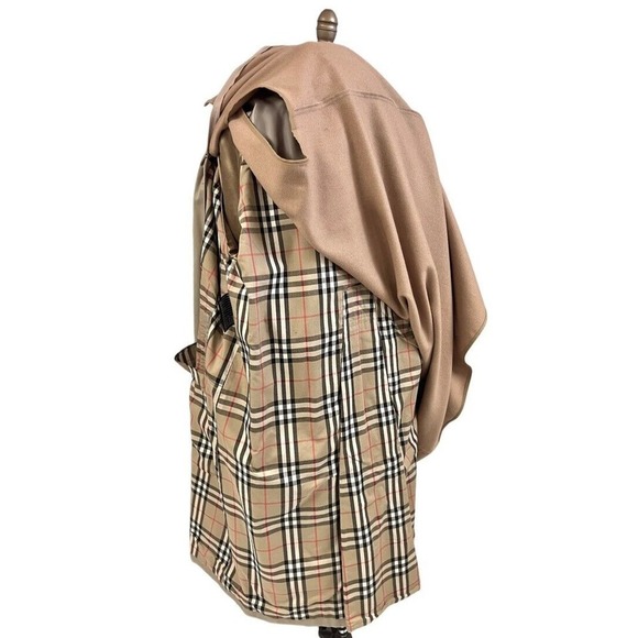 Mob Boss VTG Men's Burberry Trench Coat/ Plaid Wool Liner/ Collar Size 40 Short - Picture 12 of 13